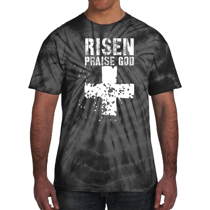 RISEN PRAISE GOD Funny Christian Tie-Dye T-Shirt