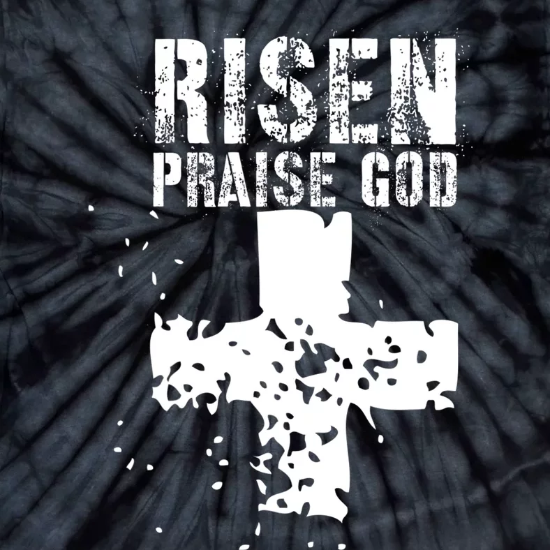 RISEN PRAISE GOD Funny Christian Tie-Dye T-Shirt