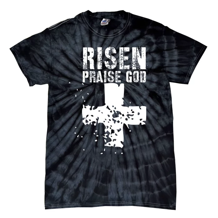 RISEN PRAISE GOD Funny Christian Tie-Dye T-Shirt