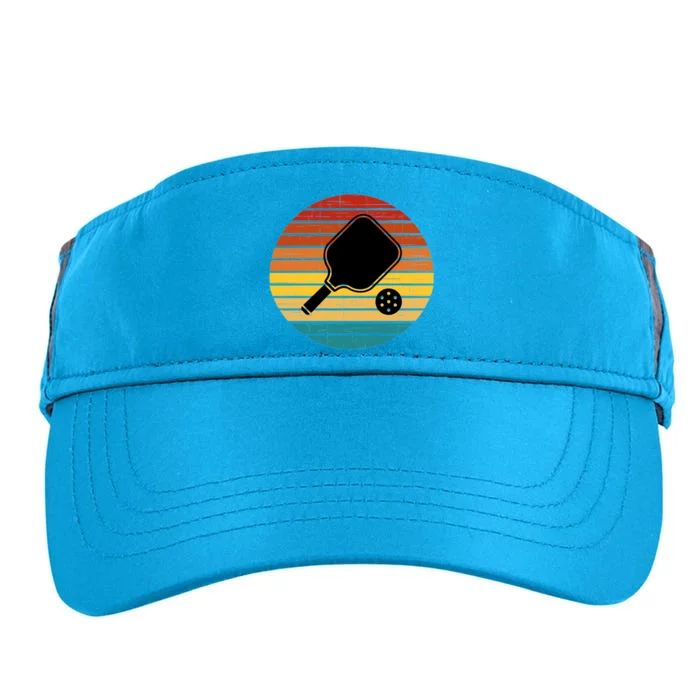 Retro Pickleball Gift Funny Pickleball Retro Sunset Cute Gift Adult Drive Performance Visor