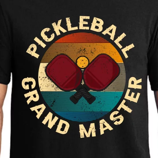 Retro Pickleball Grand Master Funny Gift Pajama Set