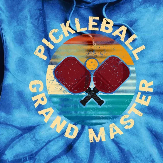 Retro Pickleball Grand Master Funny Gift Tie Dye Hoodie