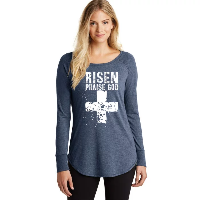 RISEN PRAISE GOD Women's Perfect Tri Tunic Long Sleeve Shirt