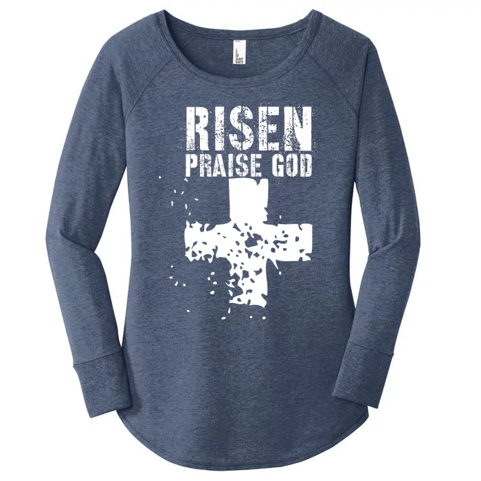 RISEN PRAISE GOD Women's Perfect Tri Tunic Long Sleeve Shirt