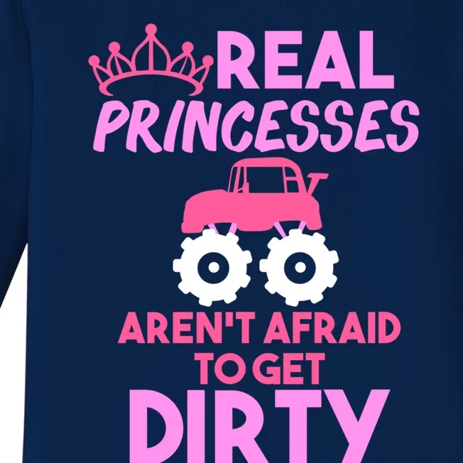 Real Princesses Get Dirty Gift 'S Monster Truck Gift Baby Long Sleeve Bodysuit