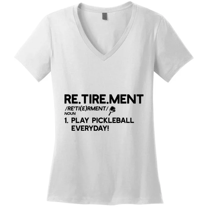 REtirement Pickleball Gift For Pickleball Player Women's V-Neck T-Shirt