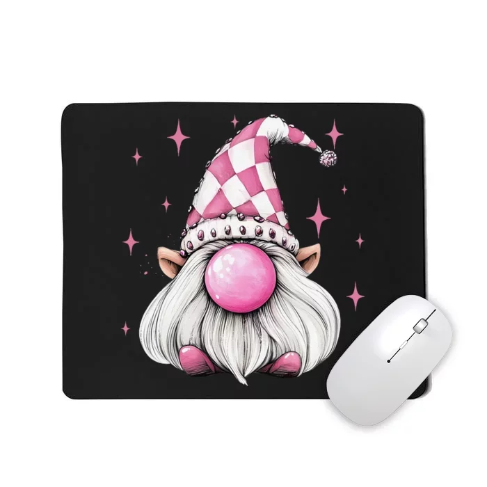 Retro Pin.K Gnomes Blowing Santa Christmas Family Matching Mousepad