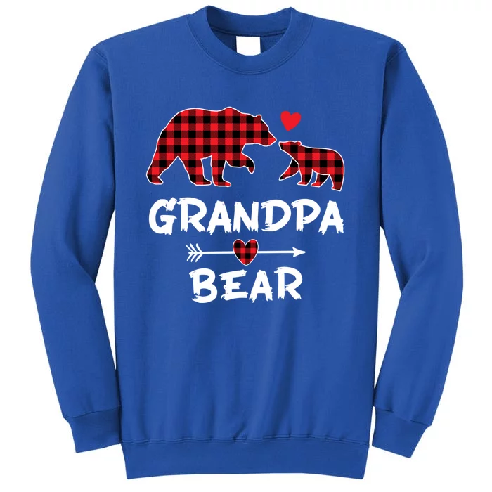 Red Plaid Grandpa Bear Xmas Funny Family Christmas Pajamas Funny Gift Sweatshirt