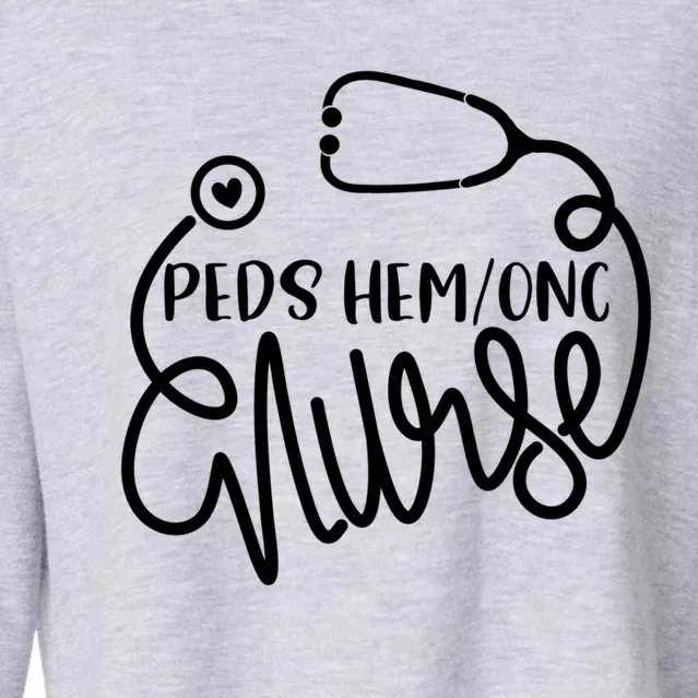 Rn Pediatric Hematology/oncology Nursing Peds Hem/onc Nurse Gift Cropped Pullover Crew