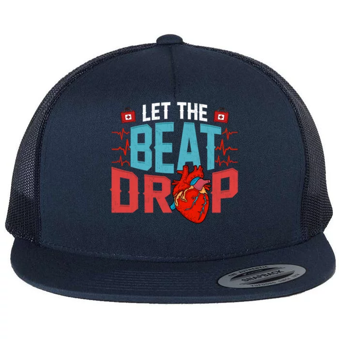 Rn Phrase Hospital Pvst Adenosine Let The Beat Drop Nurse Gift Flat Bill Trucker Hat