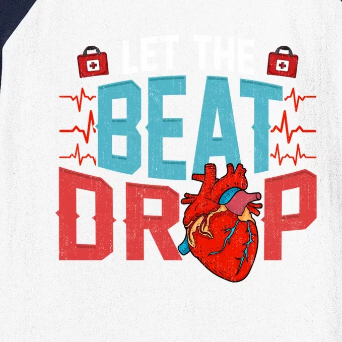 Rn Phrase Hospital Pvst Adenosine Let The Beat Drop Nurse Gift Baseball Sleeve Shirt