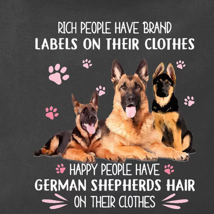 Rich People Have Brand Labels On Clothes German Shepherds Zip Tote Bag