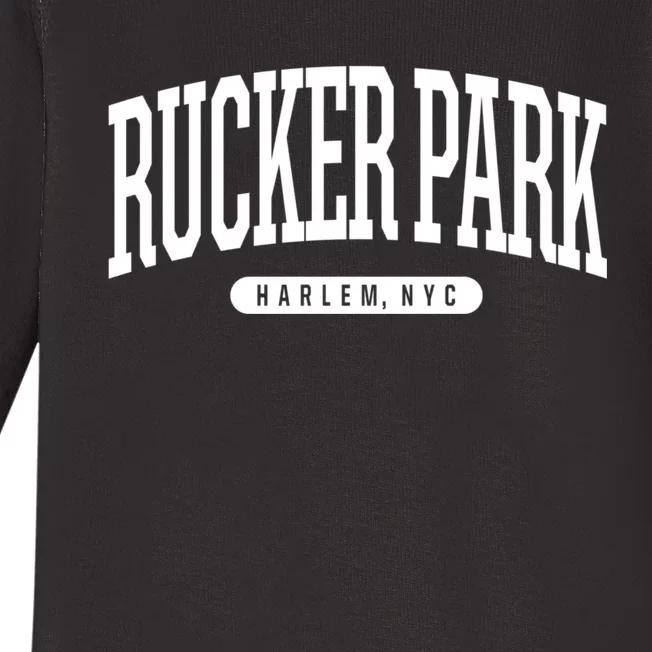 Rucker Park Harlem Ny Souvenirs & Gifts Nyc Borough Rucker Park Harlem New York Baby Long Sleeve Bodysuit