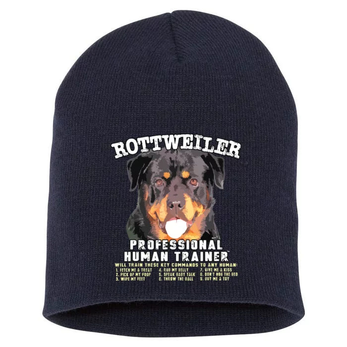 Rottweiler Professional Human Trainer Short Acrylic Beanie