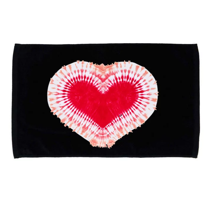 Red & Pink Heart Tie Dye Valentines Day Microfiber Hand Towel