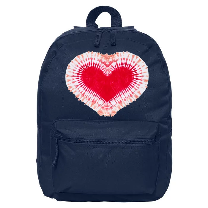 Red & Pink Heart Tie Dye Valentines Day 16 in Basic Backpack