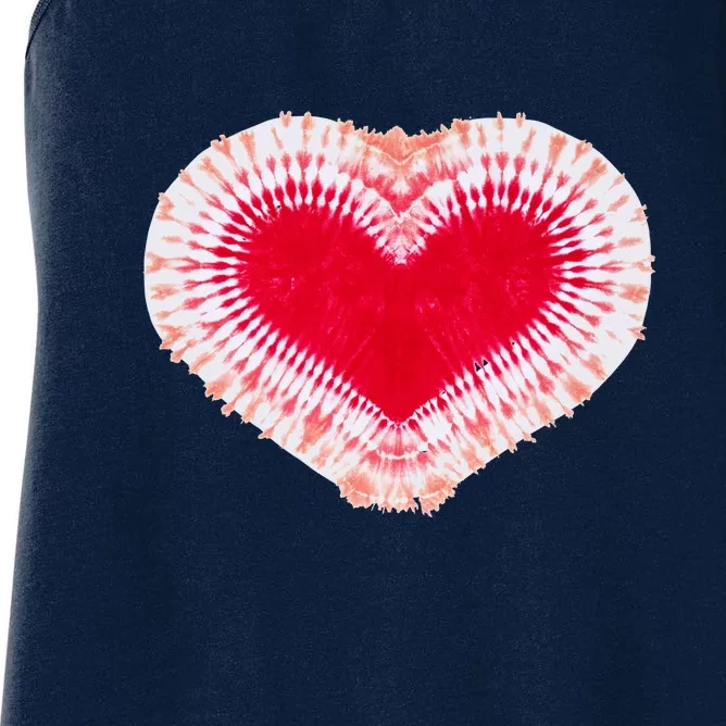 Red & Pink Heart Tie Dye Valentines Day Women's Racerback Tank