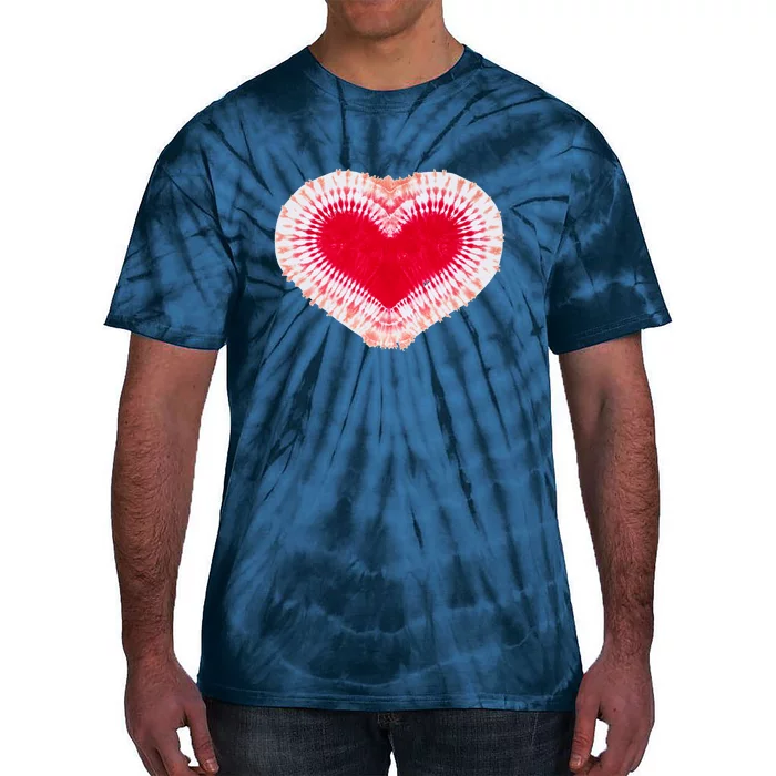 Red & Pink Heart Tie Dye Valentines Day Tie-Dye T-Shirt