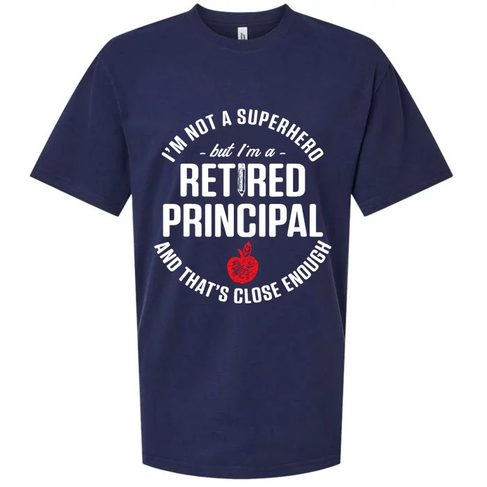 Retired Principal Hero School Retirement Gift Sueded Cloud Jersey T-Shirt