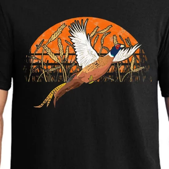 Ringneck Pheasant Hunting Upland Bird Hunter Grain Field Pajama Set