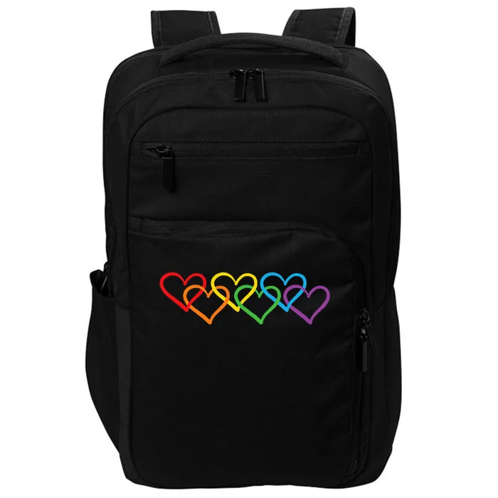 Rainbow Pride Heart Lgbtqia Impact Tech Backpack