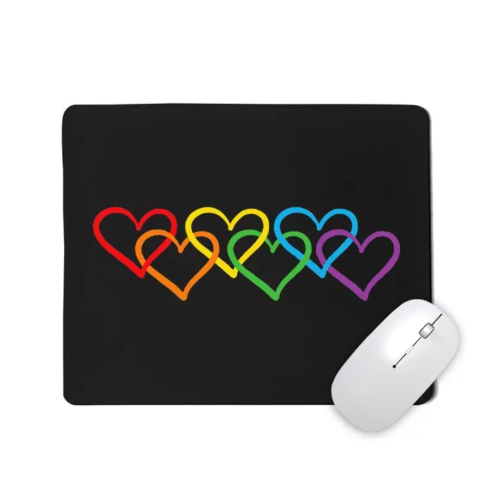 Rainbow Pride Heart Lgbtqia Mousepad