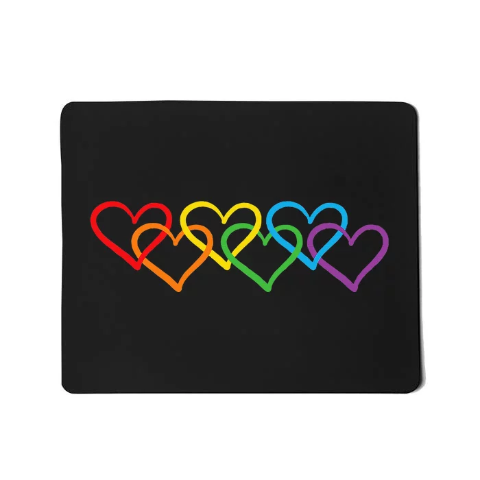 Rainbow Pride Heart Lgbtqia Mousepad