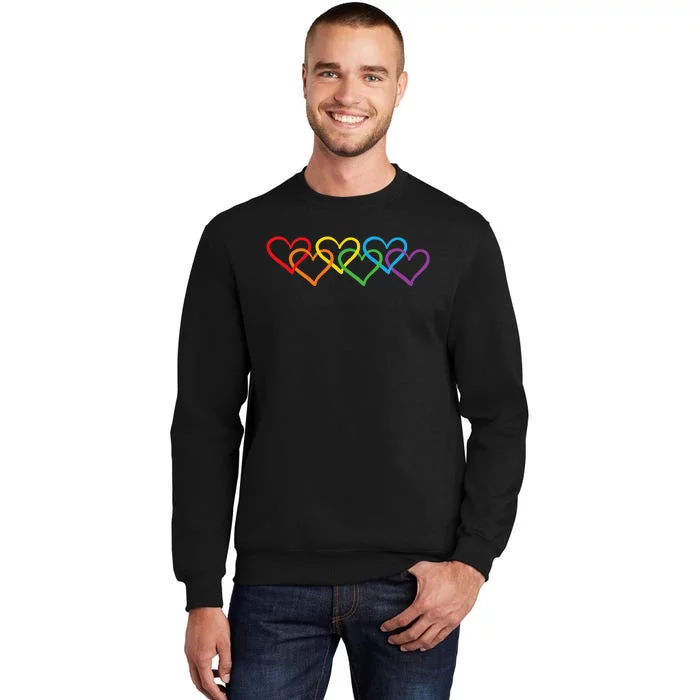 Rainbow Pride Heart Lgbtqia Tall Sweatshirt