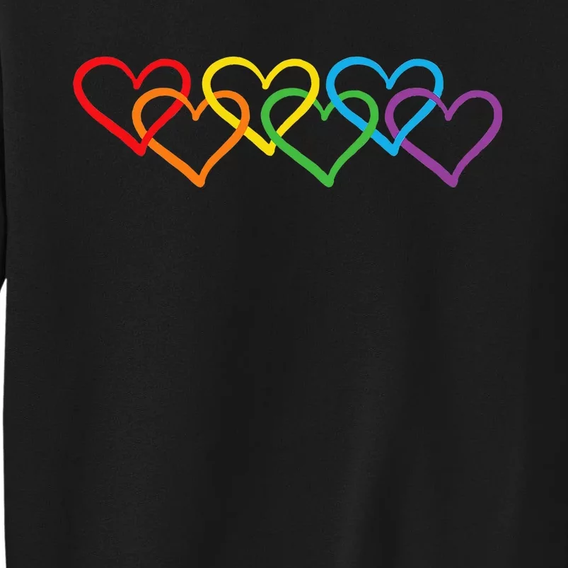 Rainbow Pride Heart Lgbtqia Tall Sweatshirt