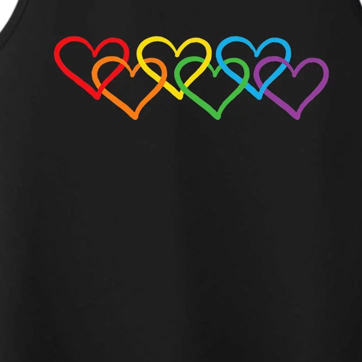 Rainbow Pride Heart Lgbtqia Performance Tank