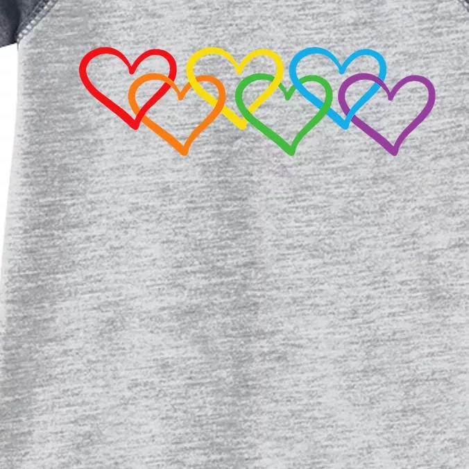 Rainbow Pride Heart Lgbtqia Infant Baby Jersey Bodysuit