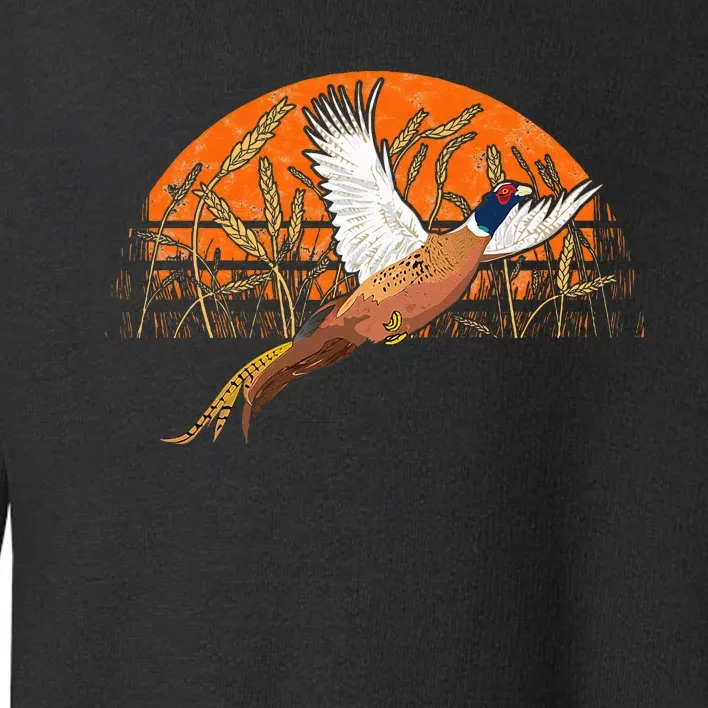 Ringneck Pheasant Hunting Upland Bird Hunter Grain Field Toddler Sweatshirt