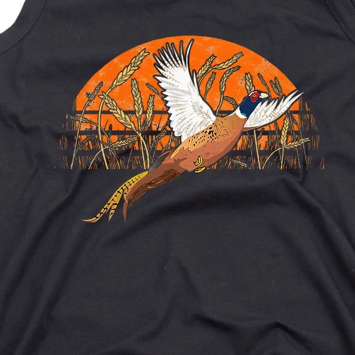 Ringneck Pheasant Hunting Upland Bird Hunter Grain Field Tank Top