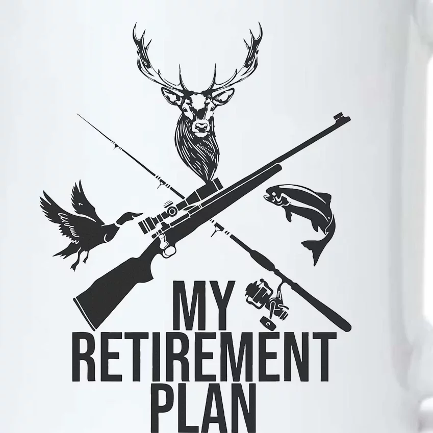 Retirement Plan Hunting & Fishing for Grandpa Black Color Changing Mug