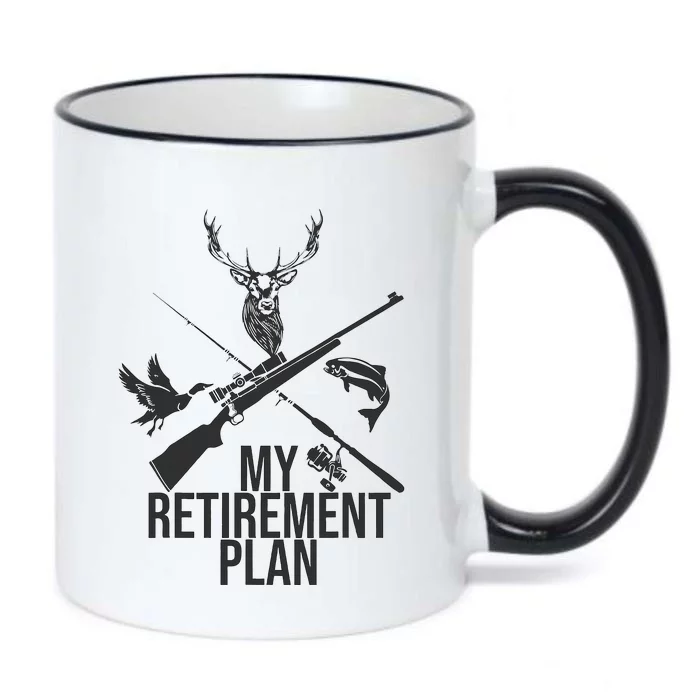 Retirement Plan Hunting & Fishing for Grandpa Black Color Changing Mug