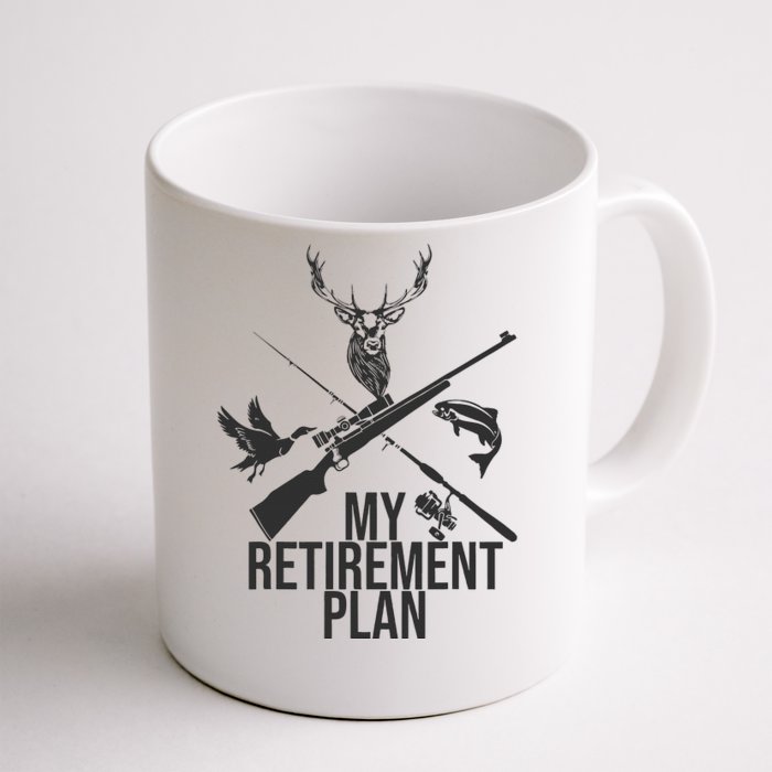 Retirement Plan Hunting & Fishing for Grandpa Front & Back Coffee Mug