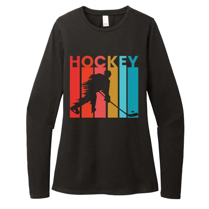 Retro Poster Hockey Lovers Womens CVC Long Sleeve Shirt