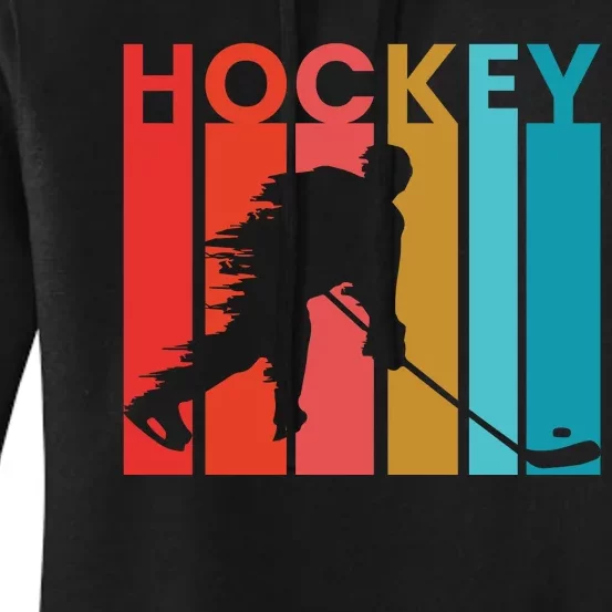 Retro Poster Hockey Lovers Women's Pullover Hoodie