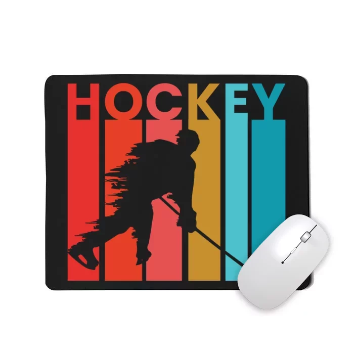 Retro Poster Hockey Lovers Mousepad