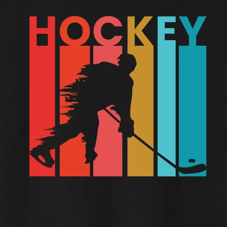 Retro Poster Hockey Lovers Women's Crop Top Tee