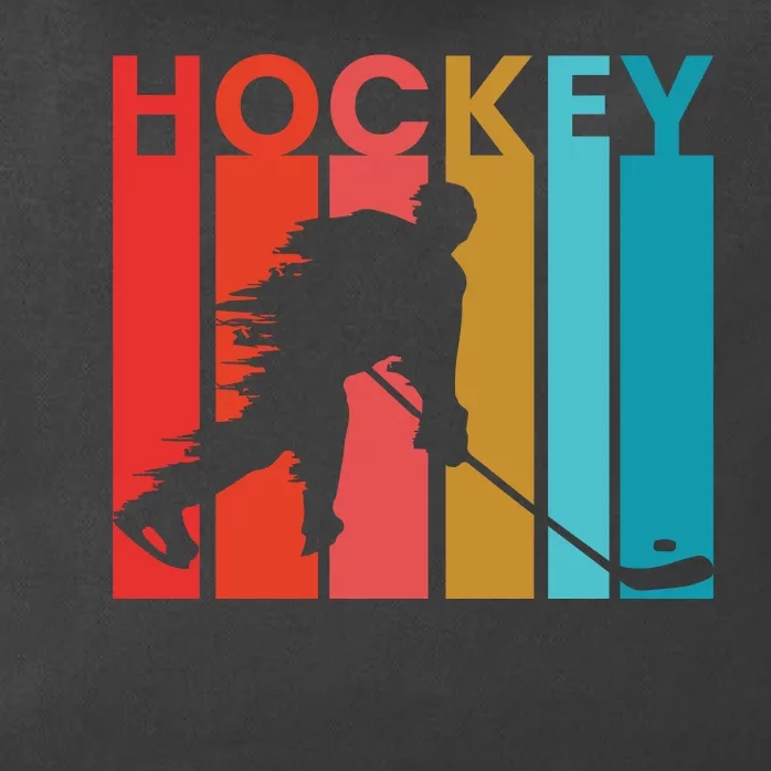 Retro Poster Hockey Lovers Zip Tote Bag