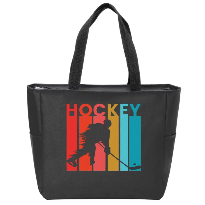 Retro Poster Hockey Lovers Zip Tote Bag