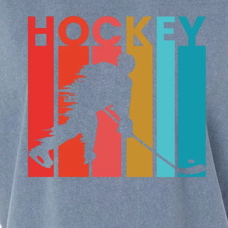 Retro Poster Hockey Lovers Garment-Dyed Women's Muscle Tee