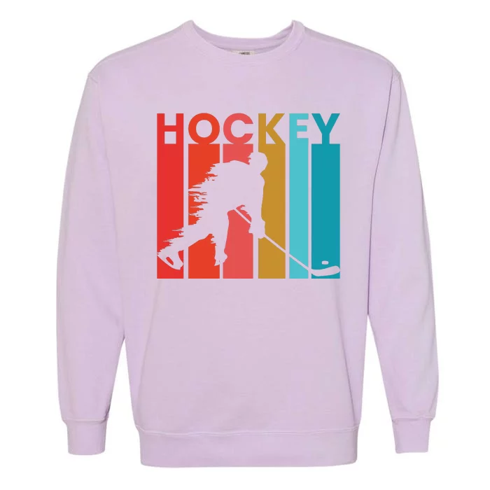 Retro Poster Hockey Lovers Garment-Dyed Sweatshirt