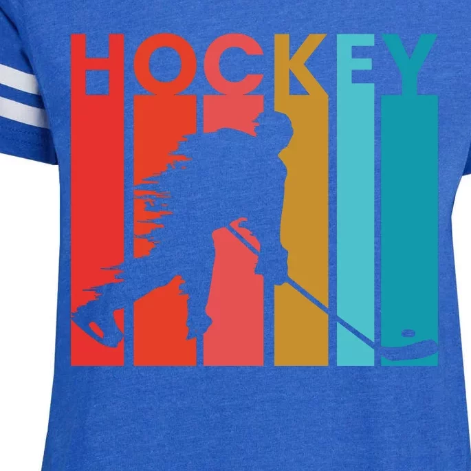 Retro Poster Hockey Lovers Enza Ladies Jersey Football T-Shirt