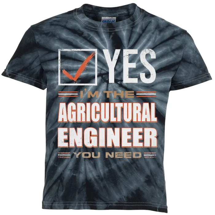 Retro Profession IM The Agricultural Engineer Kids Tie-Dye T-Shirt