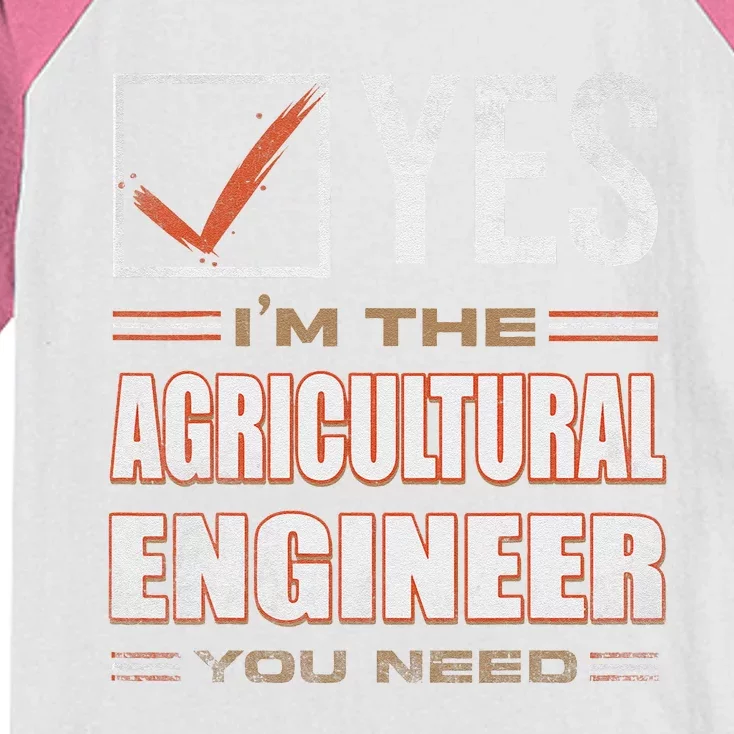 Retro Profession IM The Agricultural Engineer Kids Colorblock Raglan Jersey