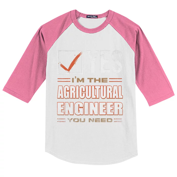 Retro Profession IM The Agricultural Engineer Kids Colorblock Raglan Jersey