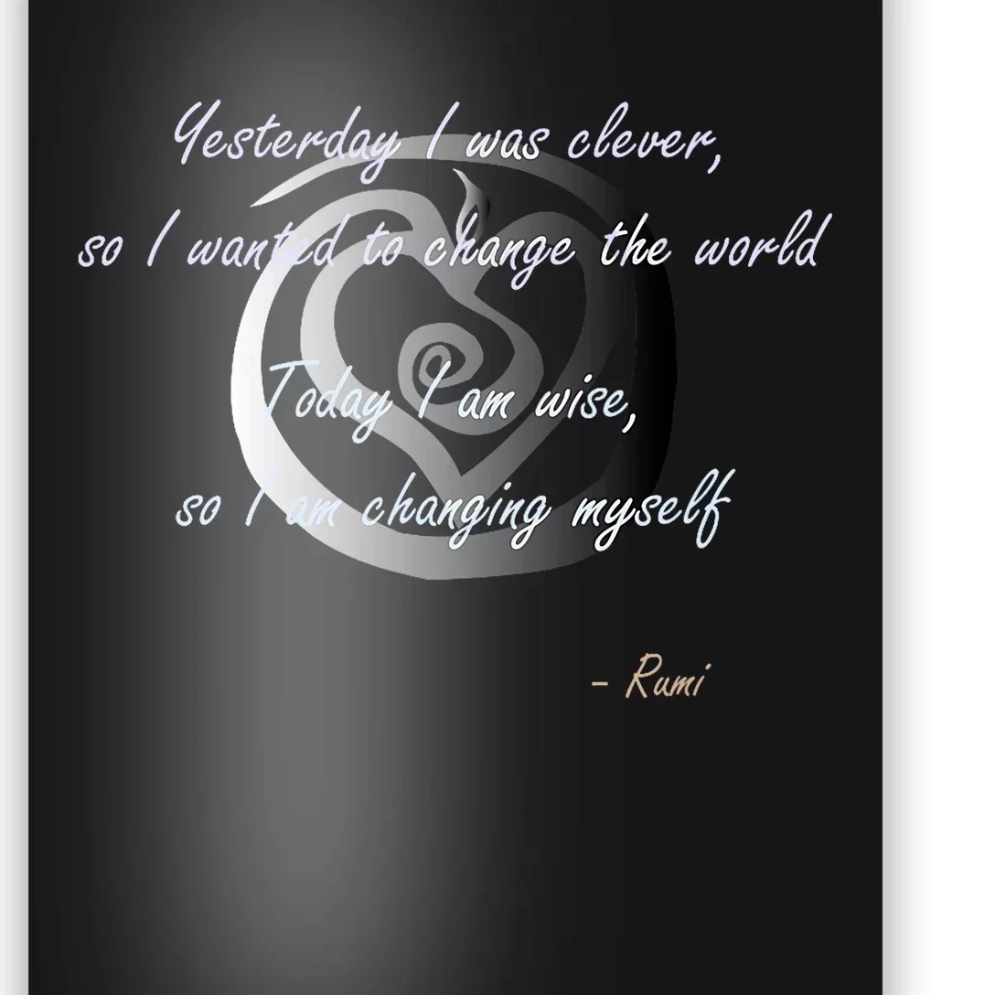 Rumi Poet Inspiring Quote Full Of Wisdom And Mysticism Poster