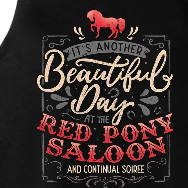 Red Pony It Is a Beautiful Day Ladies Tri-Blend Wicking Tank